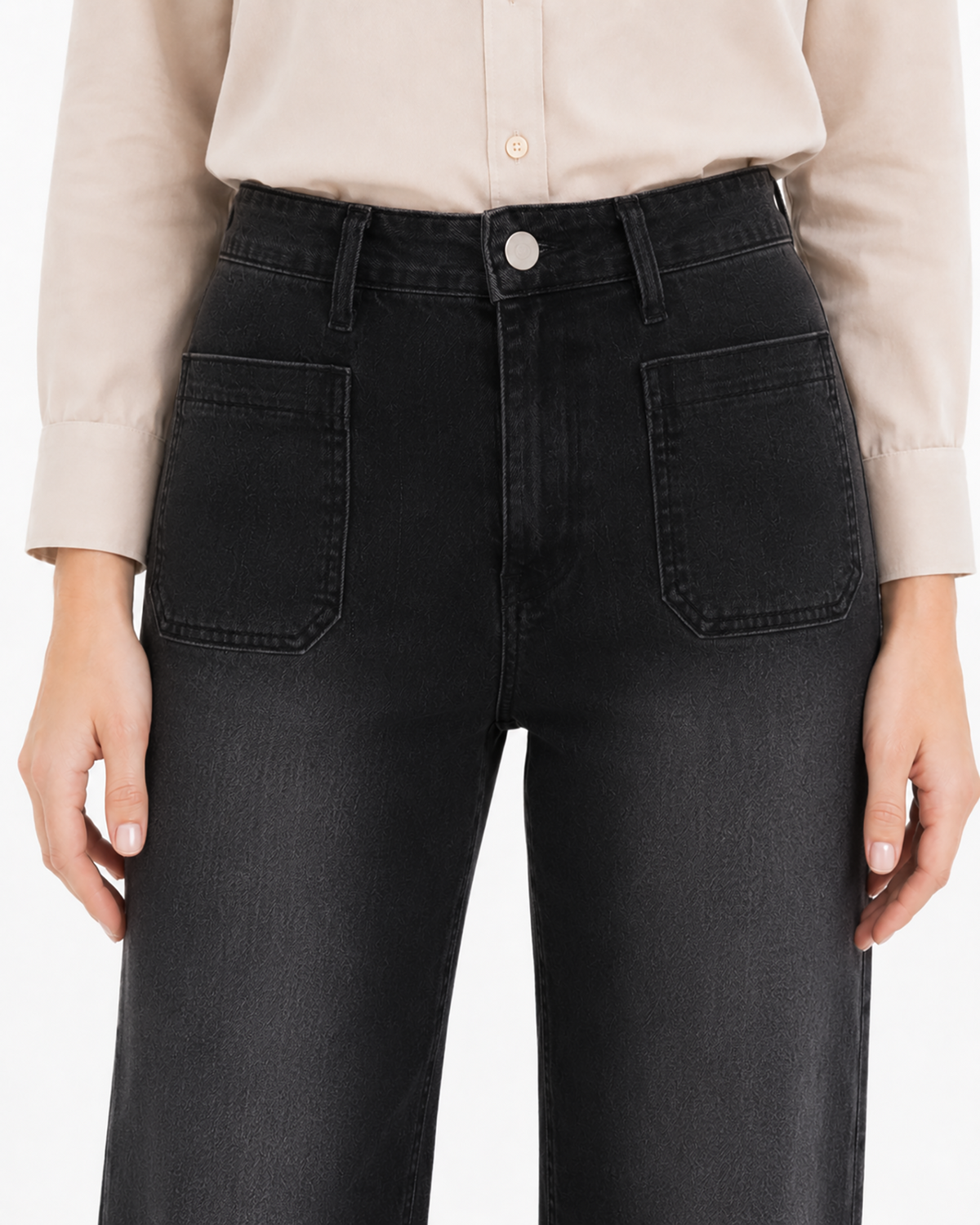 Tall Women's High Waist Wide Leg Jeans 32/34 Inseam