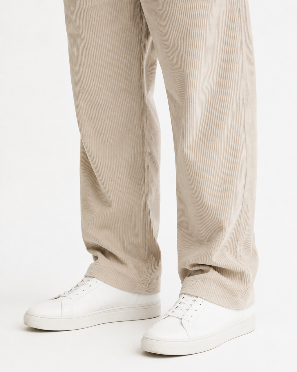 Tall Men's Corduroy Pants Straight Leg with Drawstring Waist