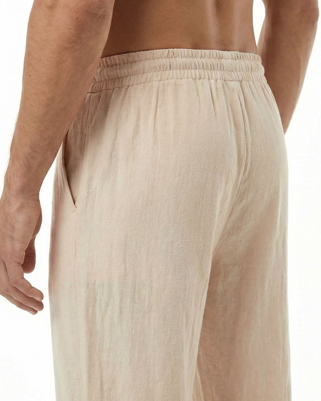 Tall Men's Linen Pants Straight Leg Relaxed Fit