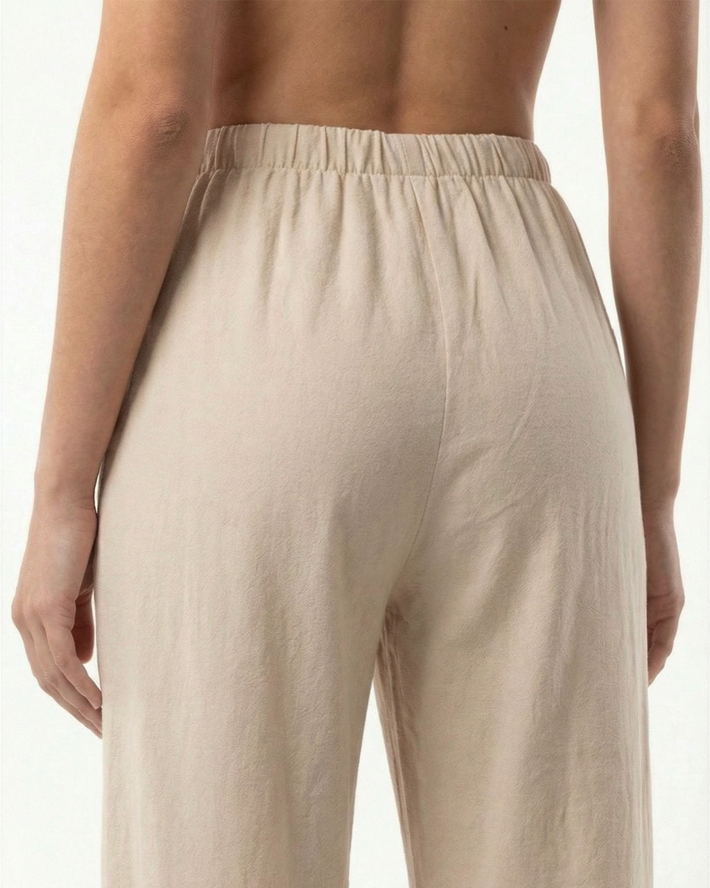 Tall Women's Drawstring Straight Leg Linen Pants