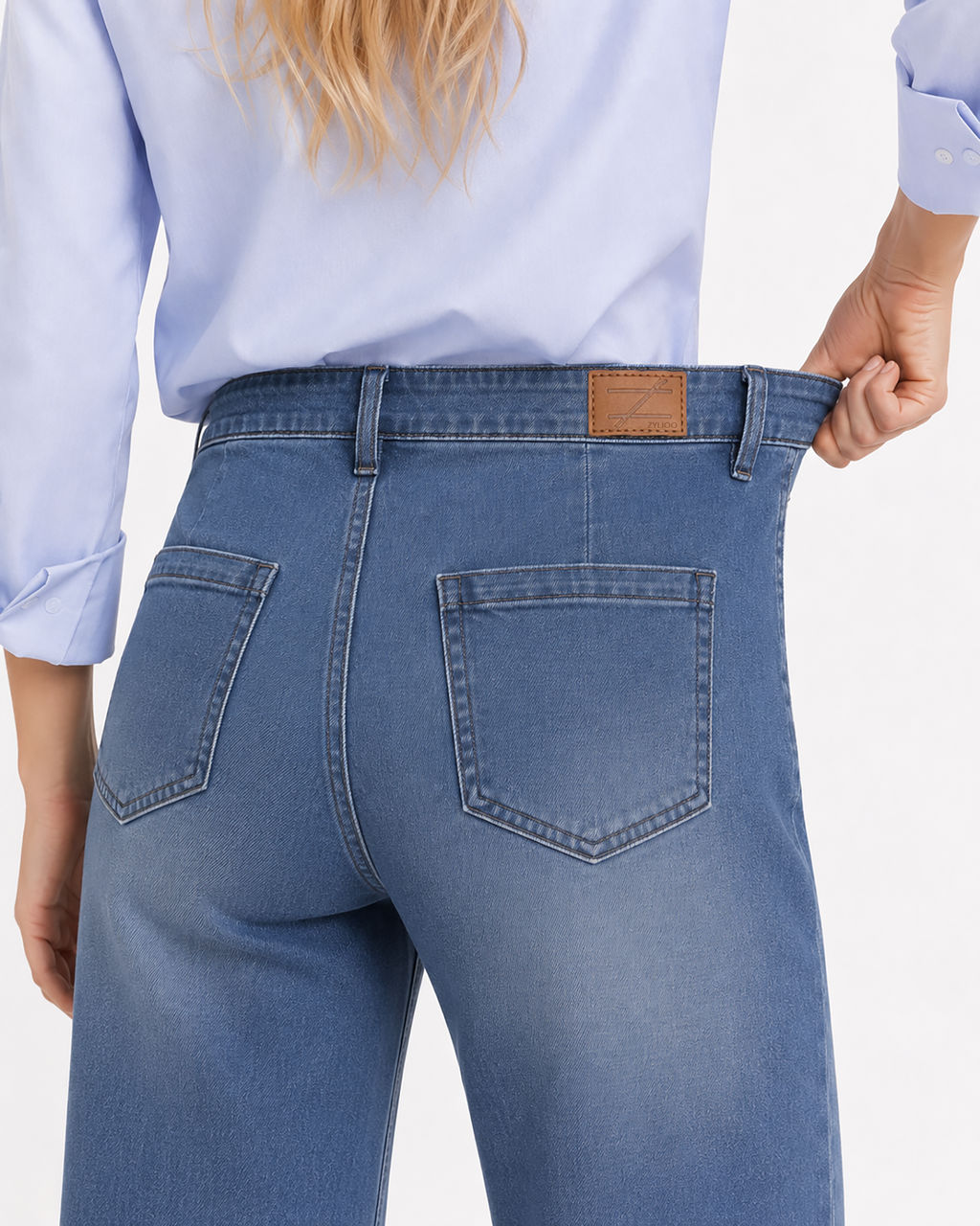 Tall Women's High Waist Wide Leg Jeans 32/34 Inseam