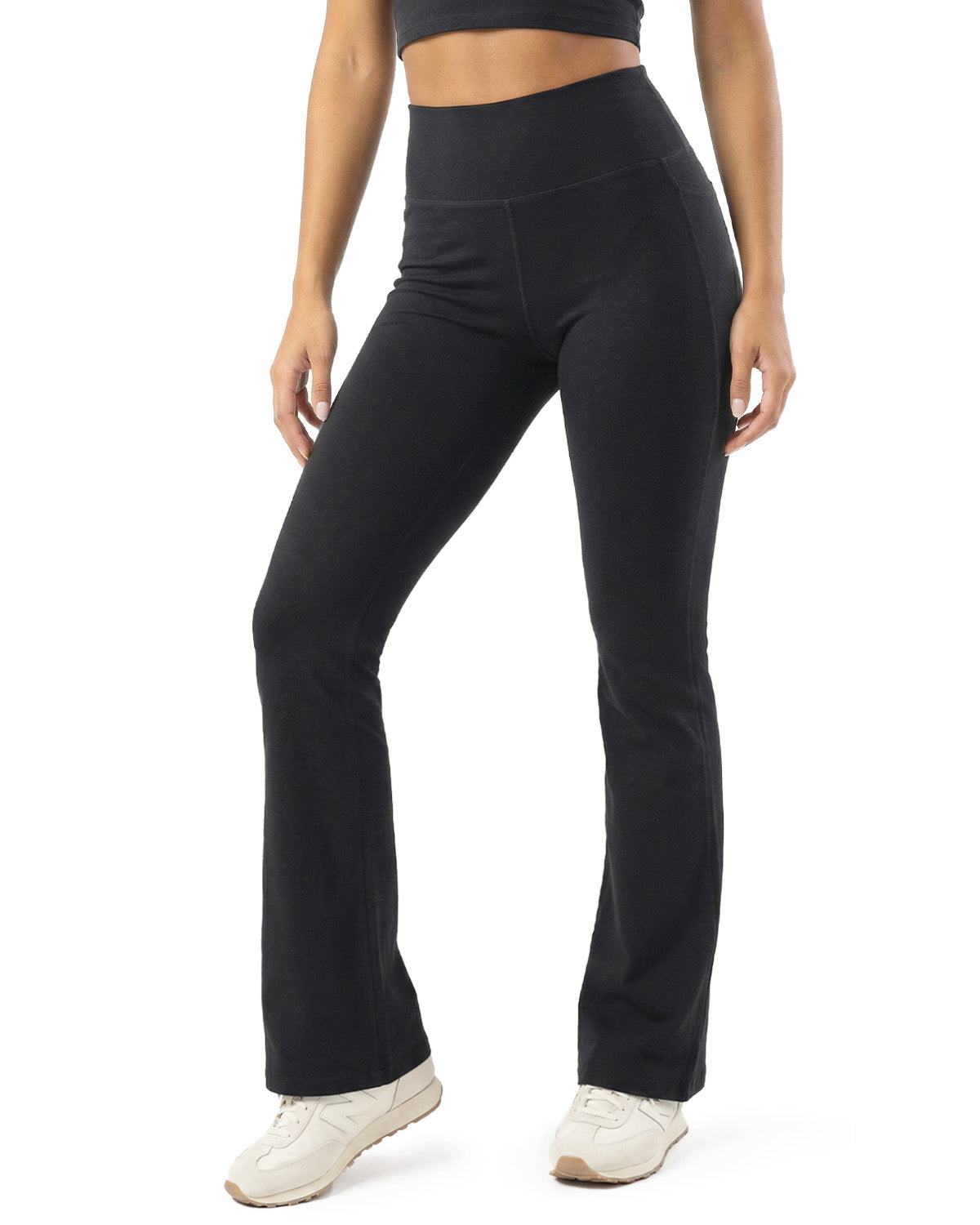 Tall Women's Cotton Flare Leggings with Side Pocket