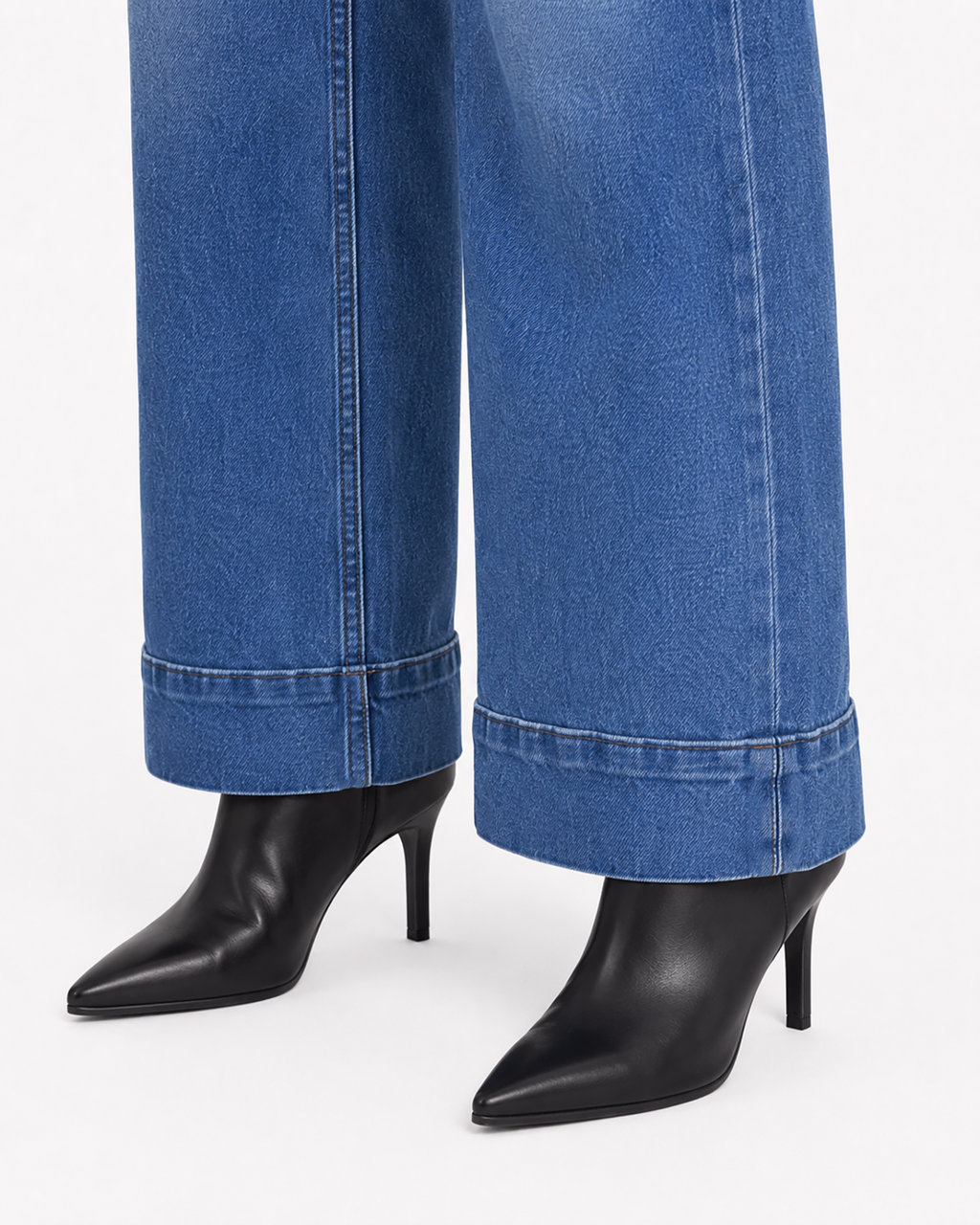 Tall Women's High Waist Wide Leg Jeans 32/34 Inseam