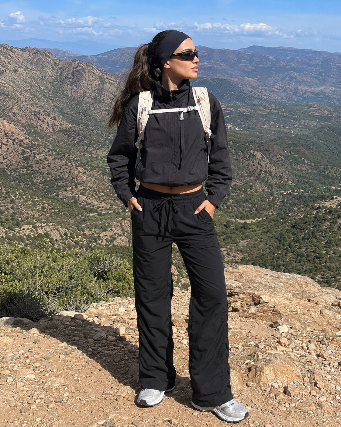 Tall Women's Quick Dry Ruched Hiking Joggers with Pockets