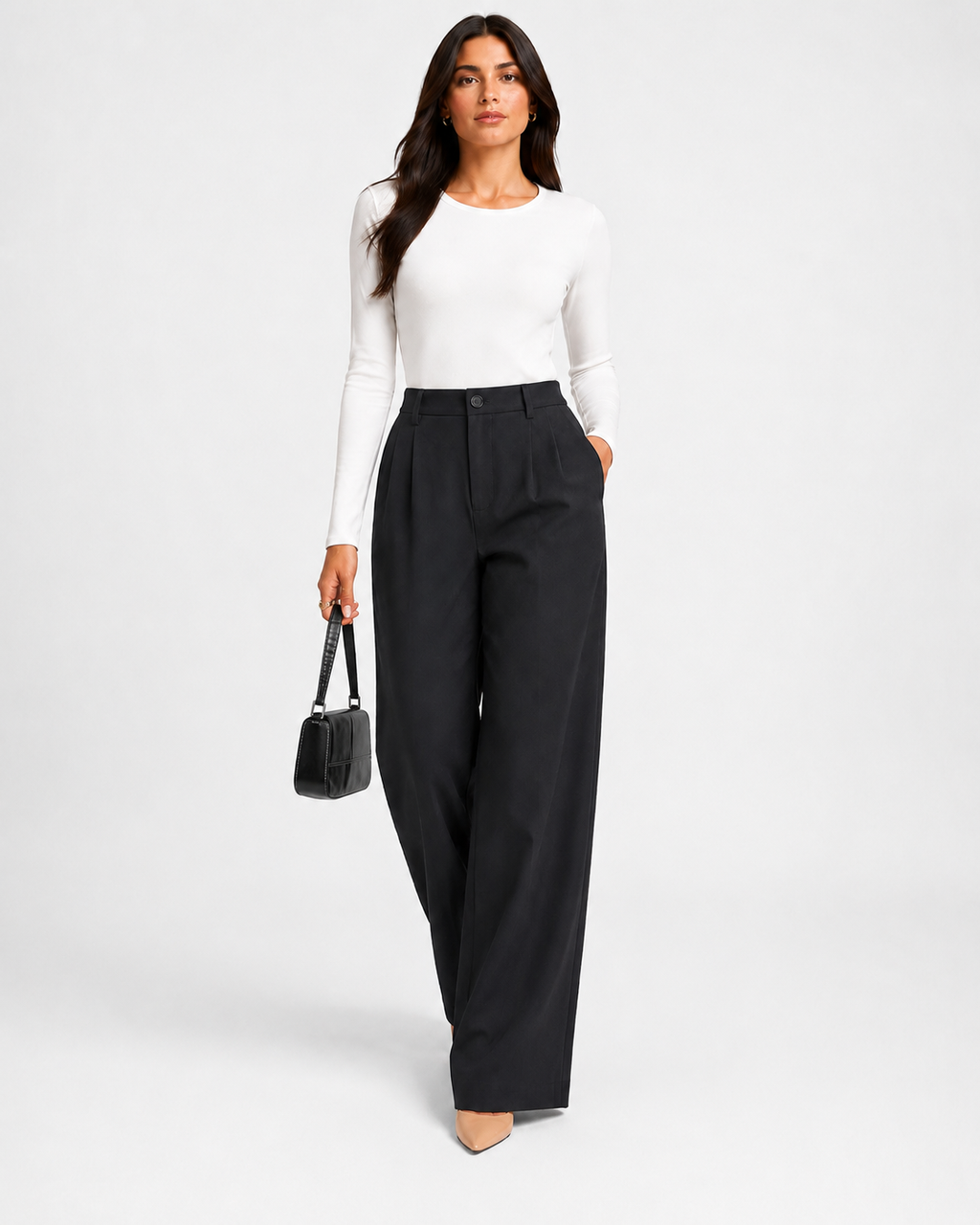 Zylioo Tall Women’s Wide Leg Dress Pants with Pockets