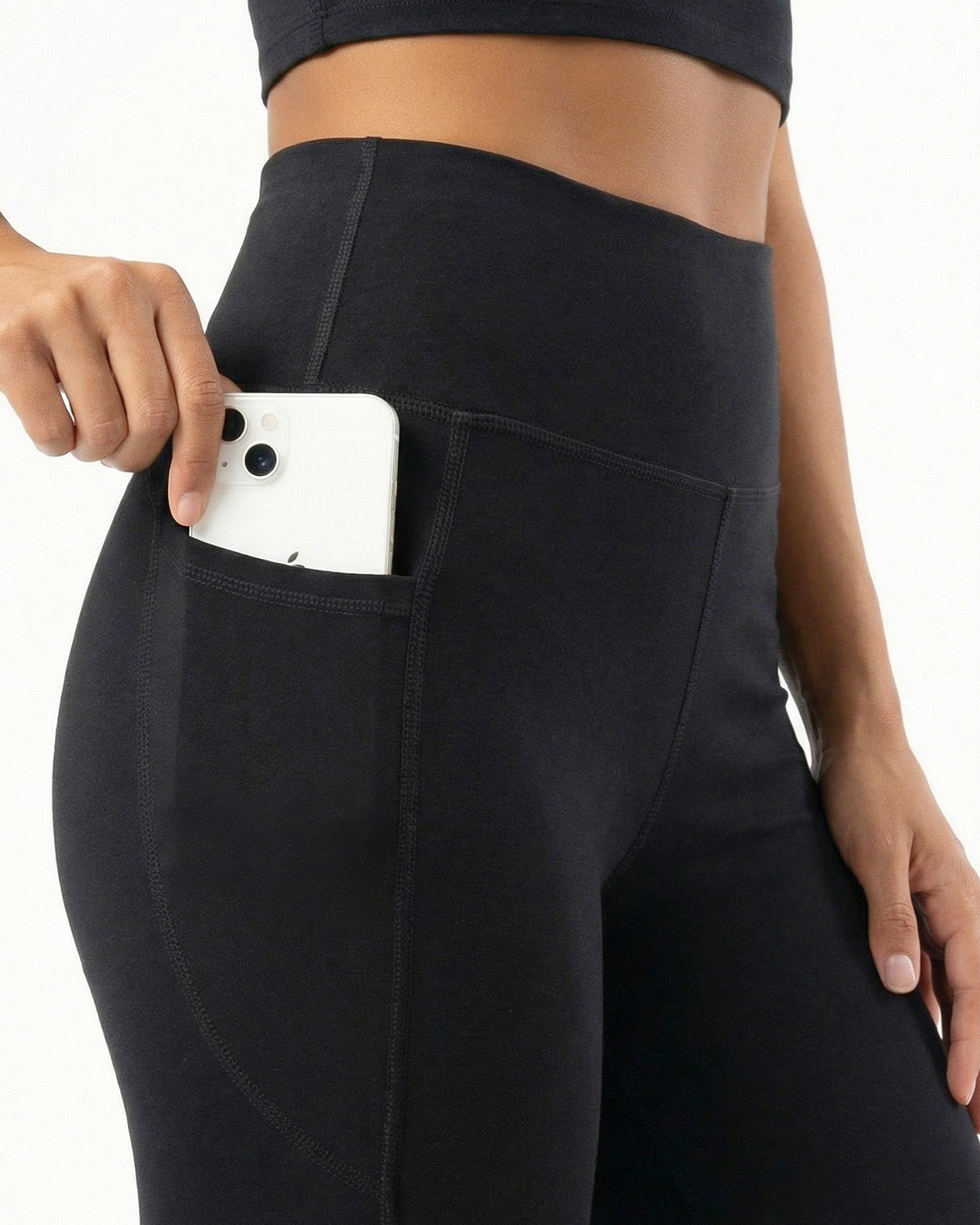 Tall Women's Cotton Flare Leggings with Side Pocket