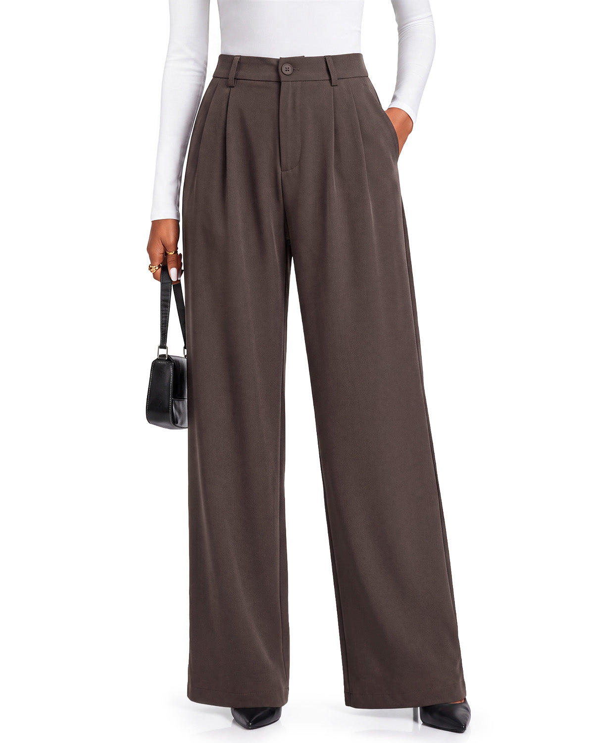 Zylioo Tall Women’s Wide Leg Dress Pants with Pockets