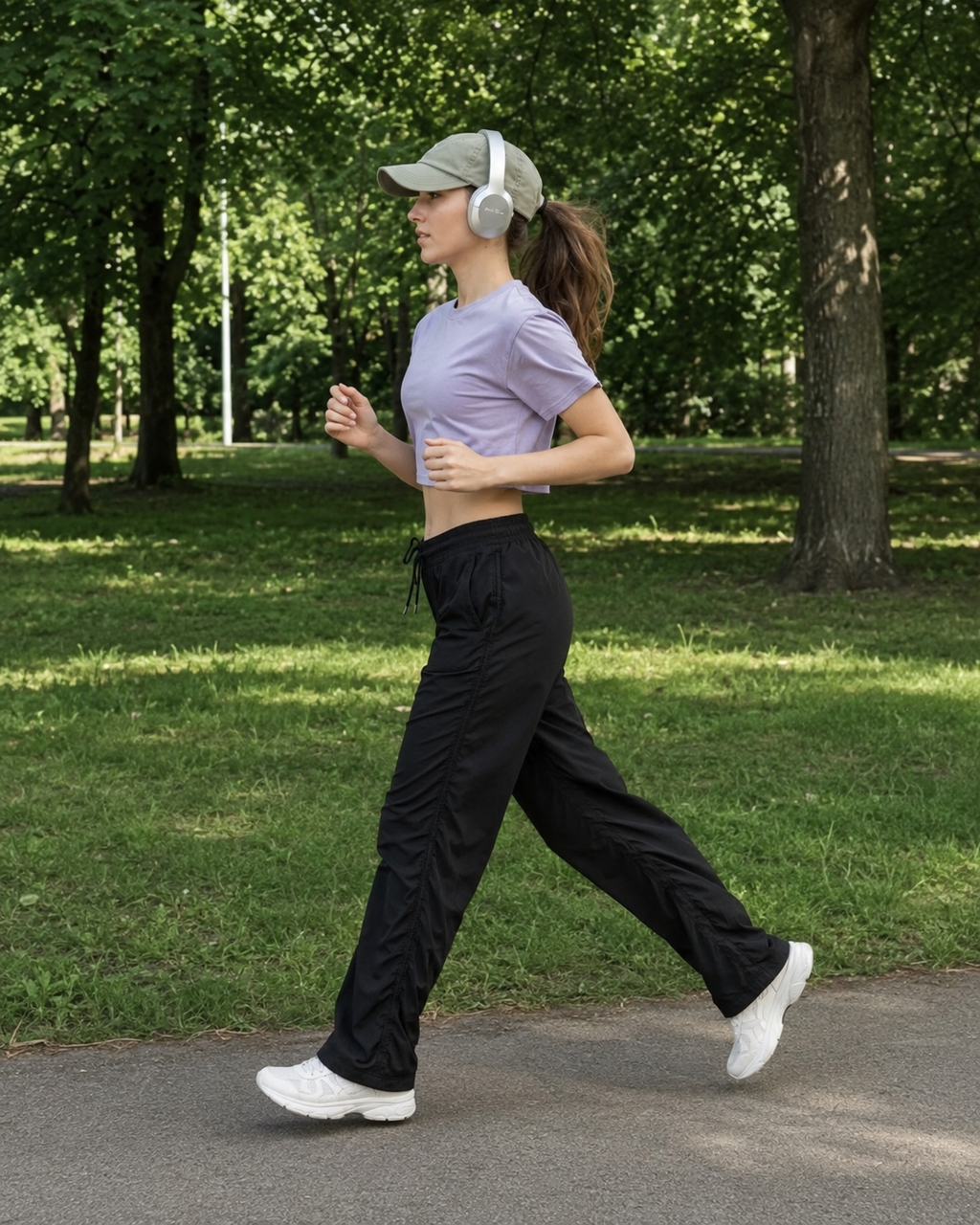 Tall Women's Quick Dry Ruched Hiking Joggers with Pockets