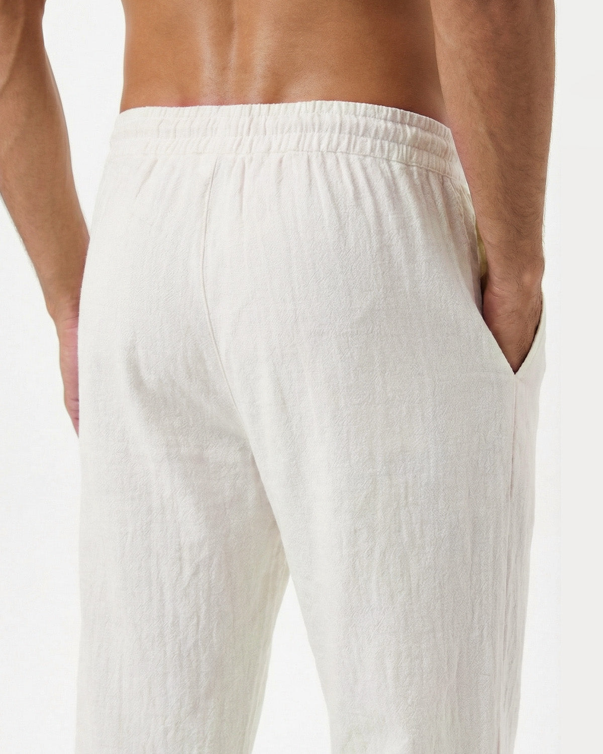 Tall Men's Linen Pants Straight Leg Relaxed Fit