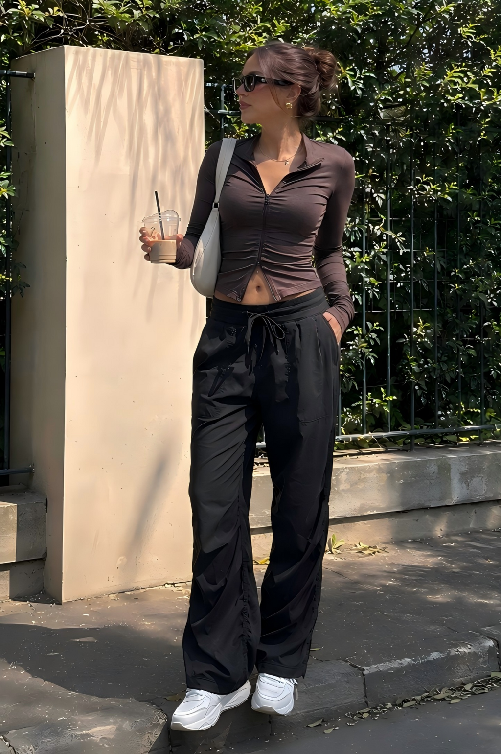 Tall Women's Quick Dry Ruched Hiking Joggers with Pockets