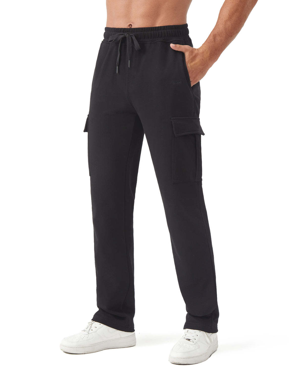 Tall Men's Cargo Sweatpants 33"/35" Inseam Straight Leg with Pockets
