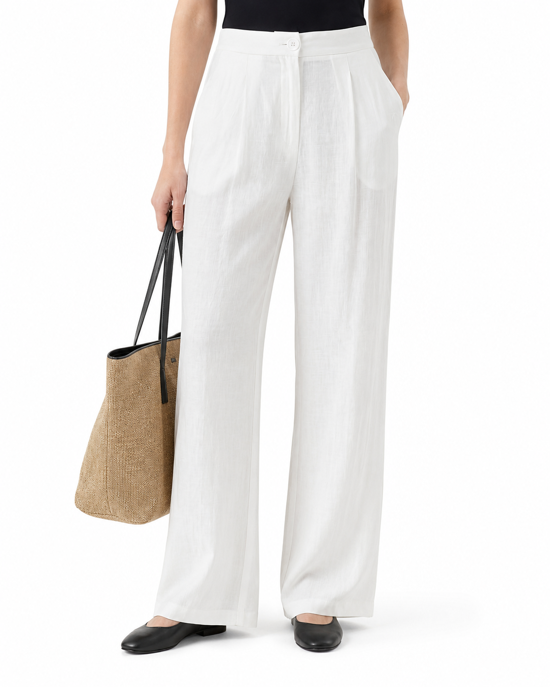 Tall Women's Pleated Wide Leg Dress Pants
